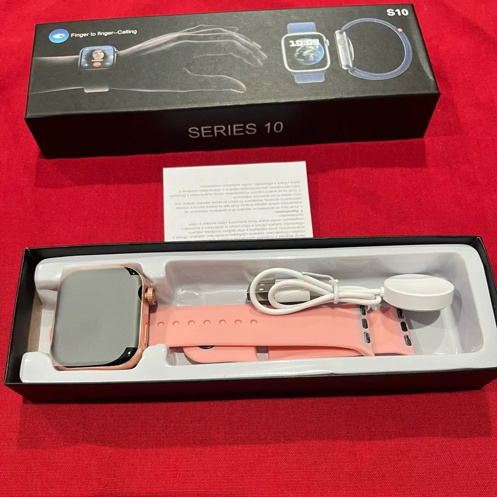 S10 Smartwatch - Elegant pink and Rosegold face